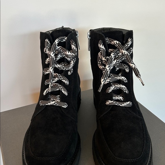 NEW Aquatalia Mayra Weatherproof Suede Leather Lace-Up & Zip Boot - Picture 10 of 16